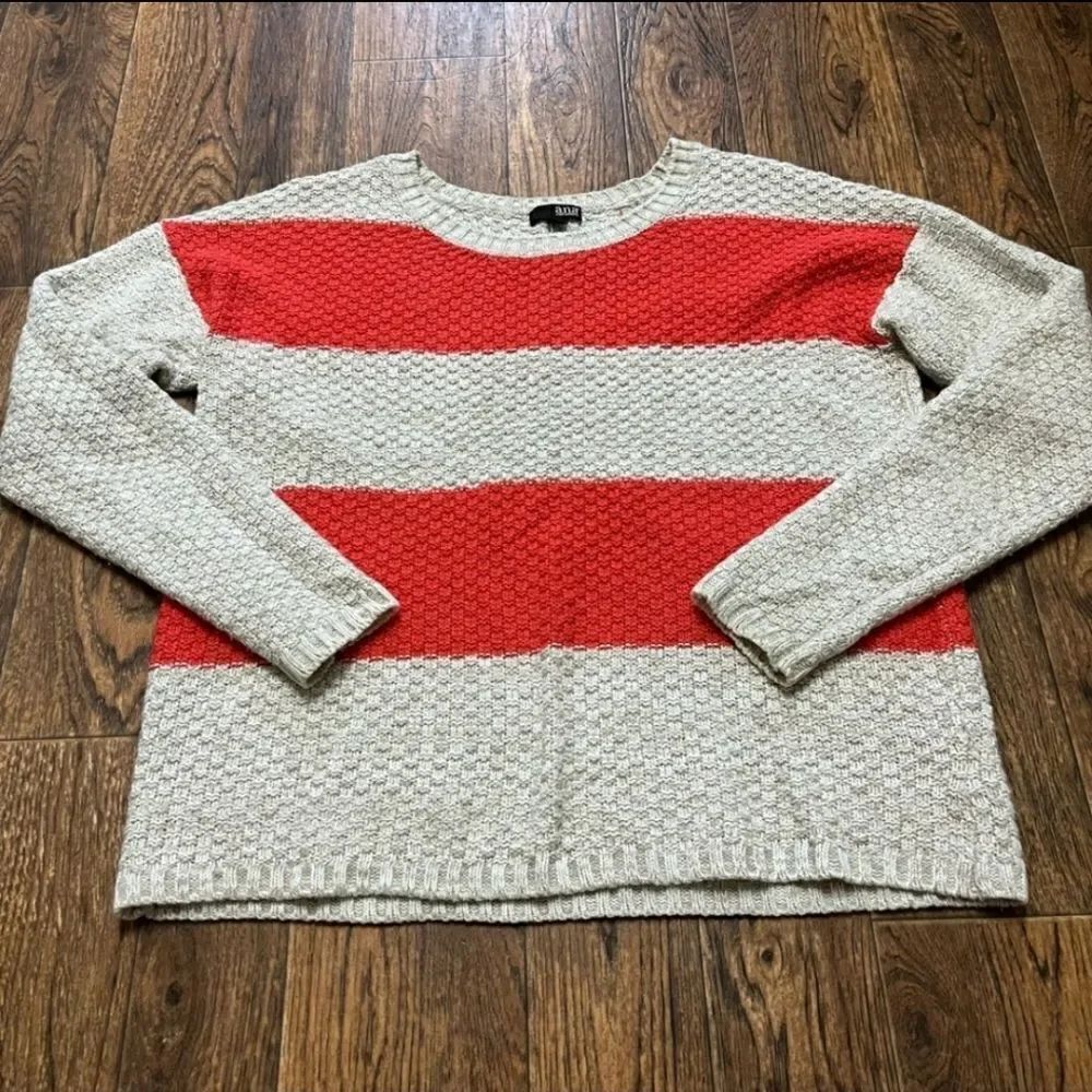 a.n.a. Color Block Striped Sweater Sz XL